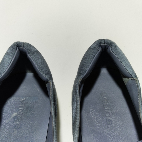 Vince blue satin slip on casual shoe sneaker 8 - Picture 8 of 10